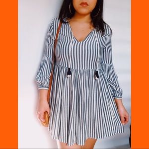 Nautical Babydoll Mini Dress